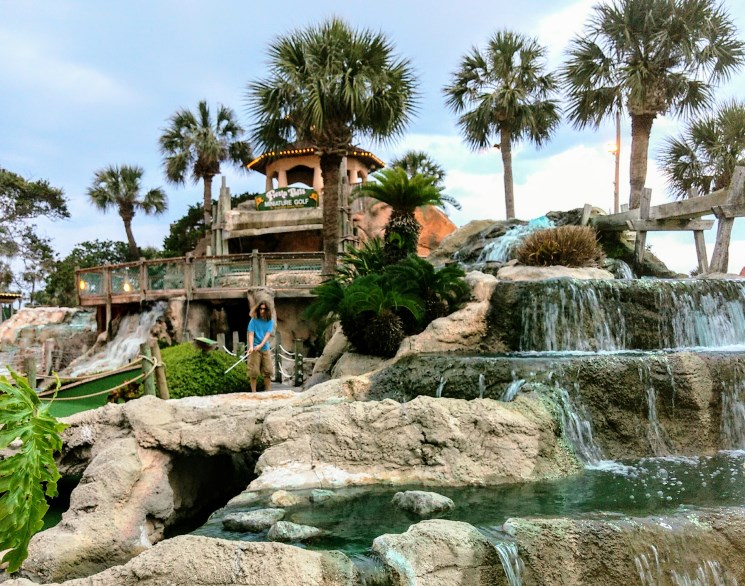 Fiesta Falls Miniature Golf in St. Augustine, Florida.