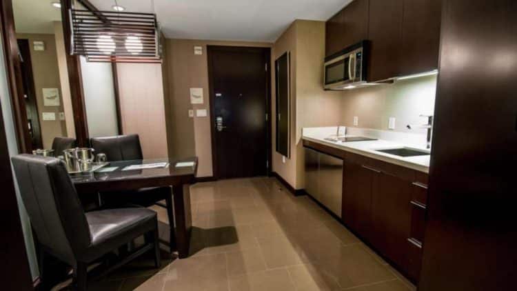 Enjoy the convenience of a full kitchen in your room at the Vdara Resort & Spa in Las Vegas.