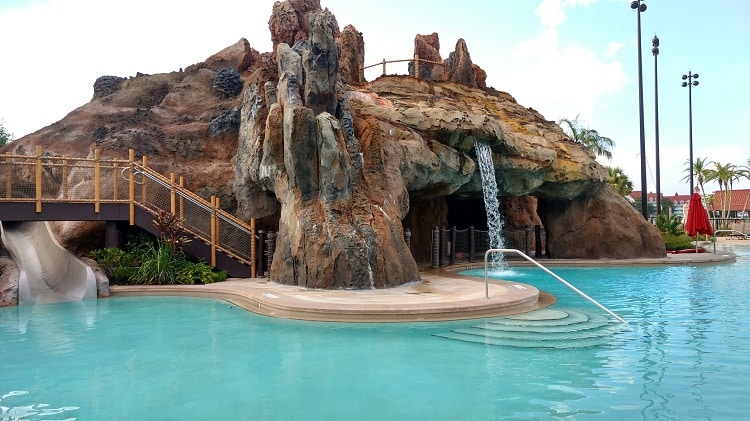 The Lava Pool at Disney's Polynesian Village Resort.