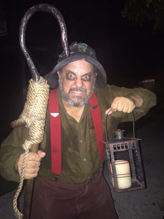 A tour guide on the Key West Ghost Tour.