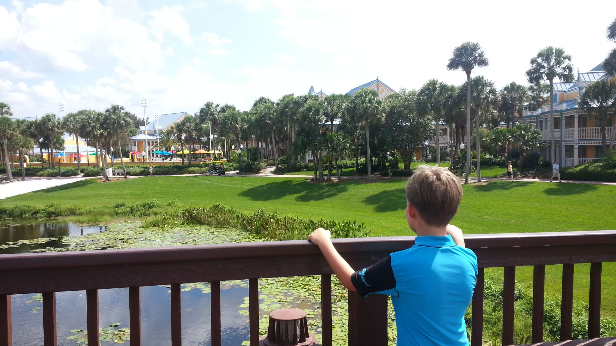 Checking out the property at Disney's Caribbean Beach Resort.