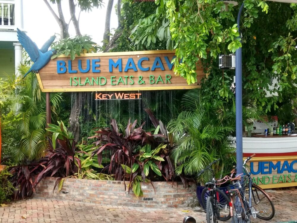 The Blue Macaw is one of the many great restaurants to try on your Key West weekend getaway.