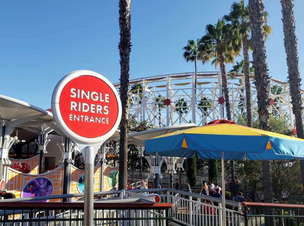 Many rides at the Disneyland Resort offer Single Rider lines, including the Incredicoaster.