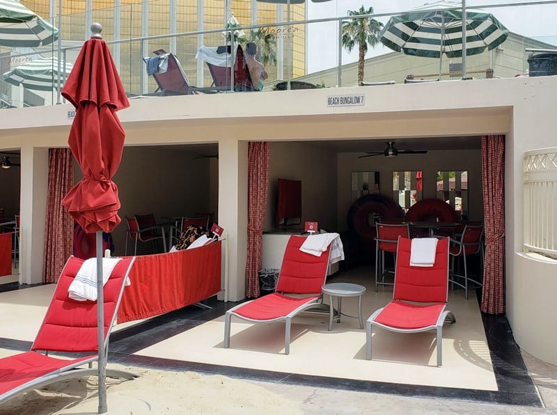 Mandalay Bay pools and cabanas