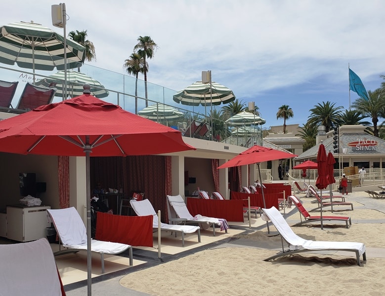 Mandalay Bay pools and cabanas