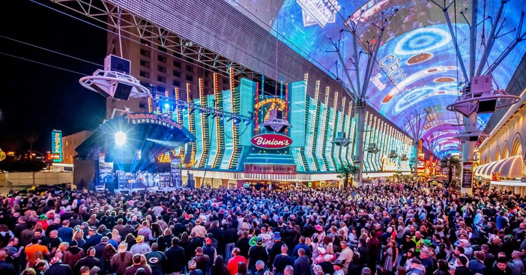 Freemont Street Experience nighttime concert