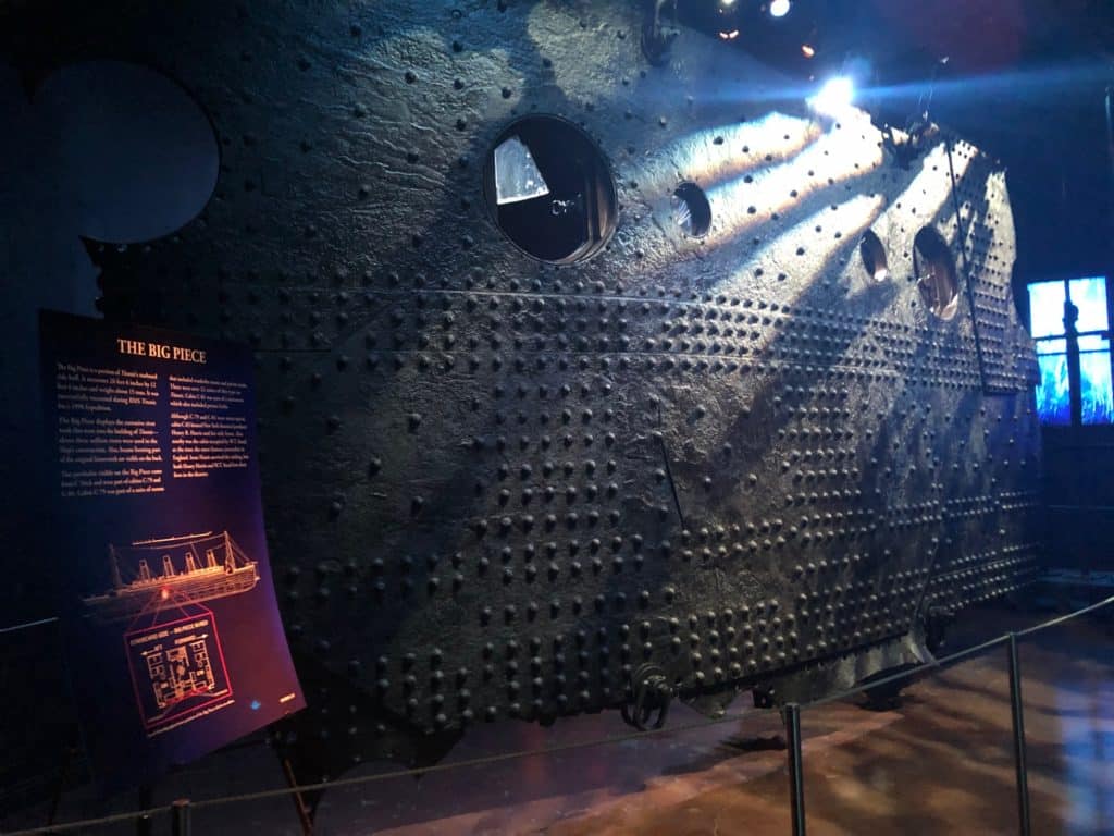 The Big Piece at the Titanic exhibit Las Vegas.