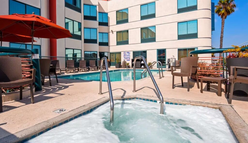 Pool at Best Western Plus Suites Hotel near So-Fi Stadium