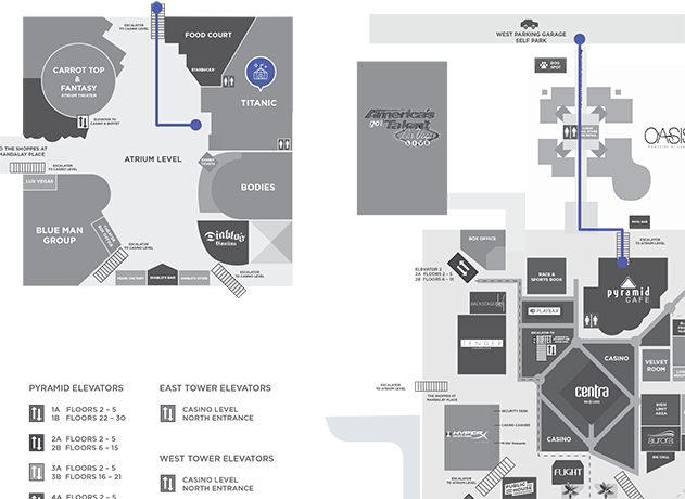 Titanic: The Artifact Exhibition Luxor map