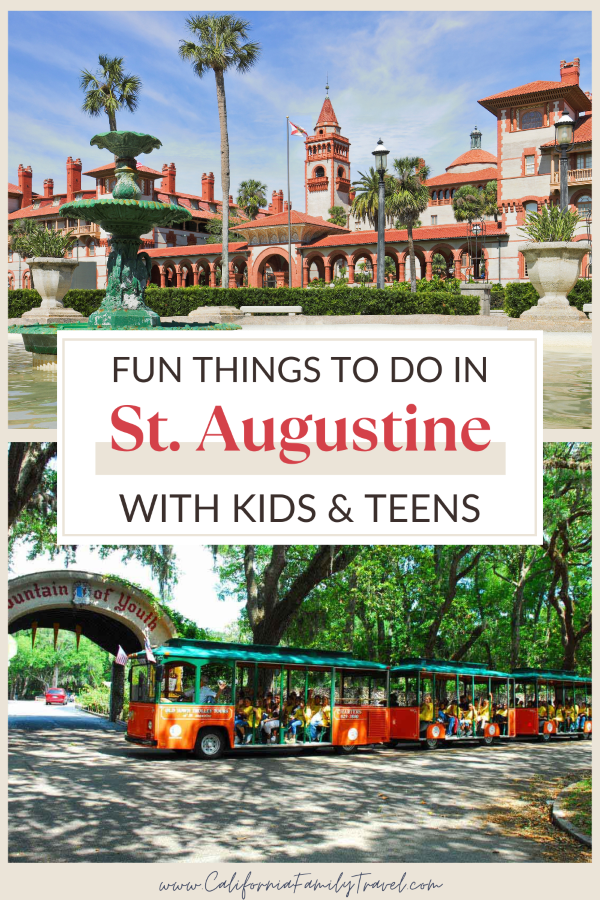 Planning a trip to St. Augustine, Florida? From beaches to ghost tours to fantastic museums, St. Augustine is packed with so many family-friendly attractions! If you are planning a Florida family vacation, save this article for 21 fun things to do in St. Augustine with kids and teens.