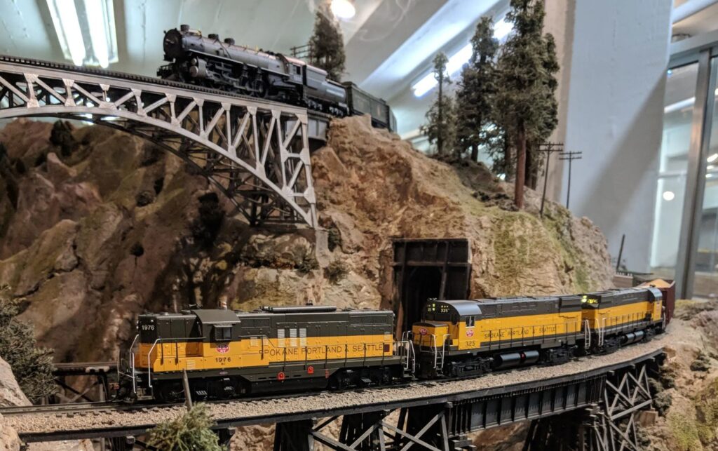 Model railroad on display at the Randall Museum