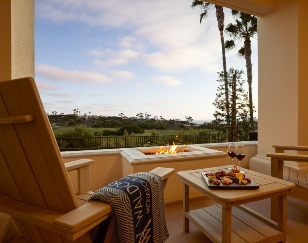 Waldorf Astoria Monarch Beach Resort Patio with Fire Pit