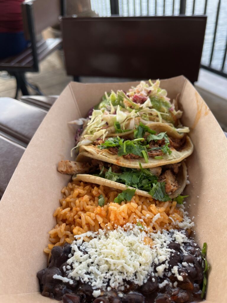 Taco trio at La Cantina de San Angel.