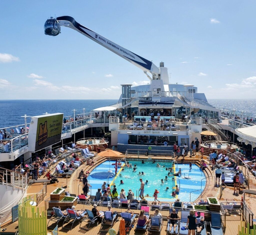 Royal Caribbean Quantum of the Seas North Star and outdoor pool