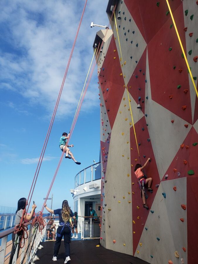 Quantum of the Seas rock climbing wall
