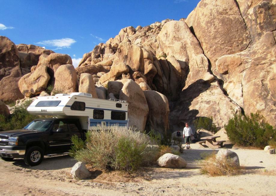 Camping in Indian Cove at Joshua Tree National Park