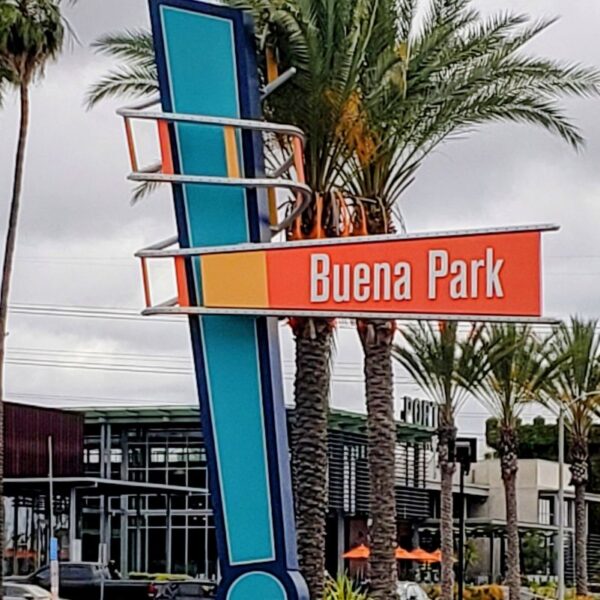 Buena Park Sign on Harbor Blvd. near Knott's Berry Farm